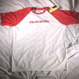 Dakine Red and White Waterman Short Sleeve Shirt